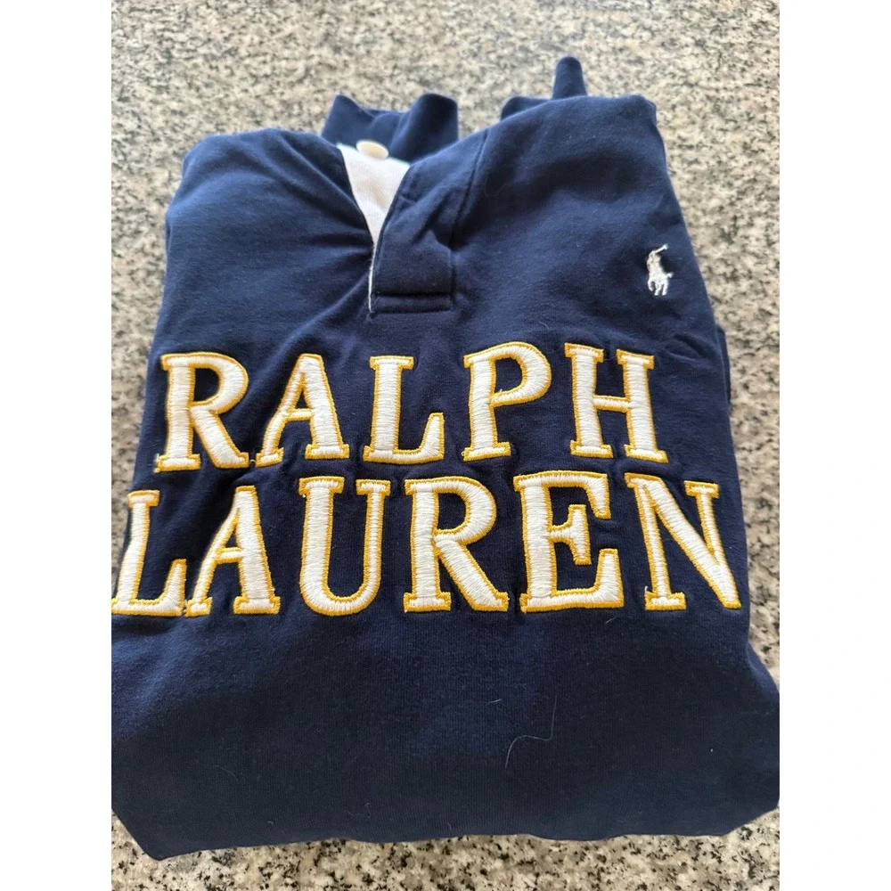 Polo Ralph Lauren Hoodie Boys XL 18-20/women's S navyRed Embroidered Logos